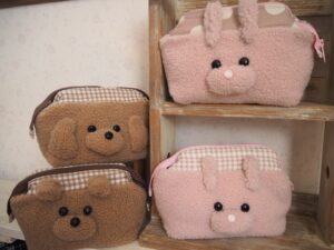 もこもこあにまるポーチ